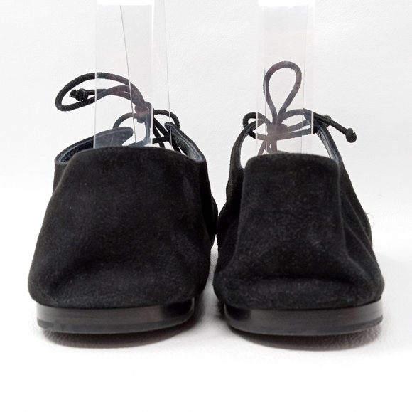 Celine Paris Babouche Flats, Lace Up, Black Suede, Pointy Toe Women's Sz EU 38.5 - Picture 8 of 14